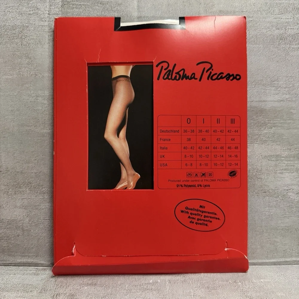 Paloma Picasso 80s Pantyhose‎ New Vintage US Size 10-12, UK 12-14, Germany 40-42